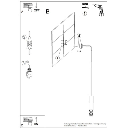 Wandleuchte GU10 Weiß LAMI Ocean Green SL.1690 Sollux