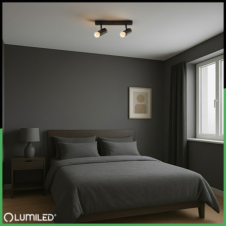 SPOT TUBA Reflektor Halogen-Deckenleuchte 2x E27 GLASA LUMILED