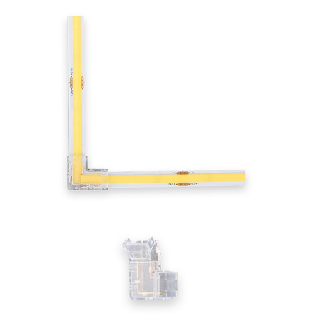 L-Verbinder für Tramo COB LED-Streifen Clik Transparent 8mm Kobi