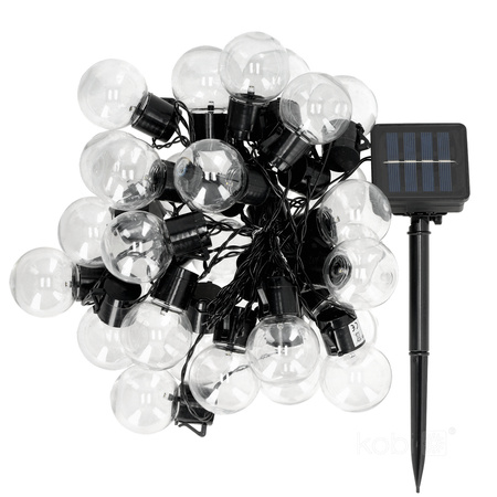 Solarbetriebene Garten Girlande LED Lampe 0.12W 3000K Warm Schwarz IP44 Starlight Kobi