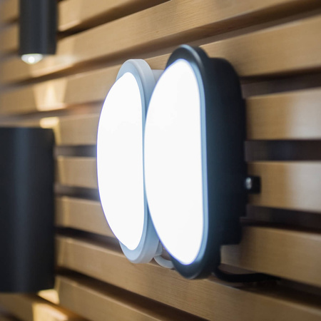 LED-Wandleuchte 11W 4000K IP54 Hermetisch Außen Schwarz BULKHEAD LEDVANCE