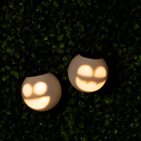 Weihnachtsgirlande 8x LED batteriebetrieben dekorativ Schneemänner Geister 4,33 m spielend weiß + USB C