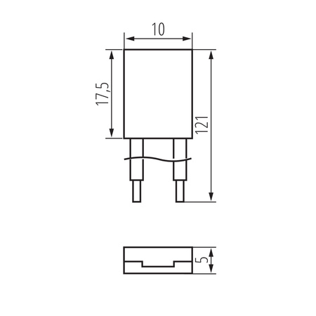 LED-Streifenstecker Pin P8 12,1cm 12-24V CON Kanlux 10Stk.
