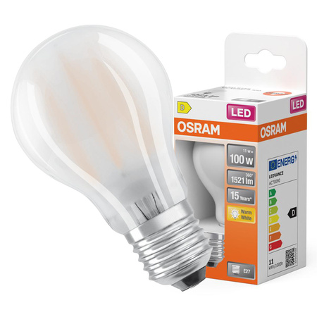 LED Leuchtmittel E27 A60 11W = 100W 1521lm 2700K Warm 300° OSRAM STAR Filament