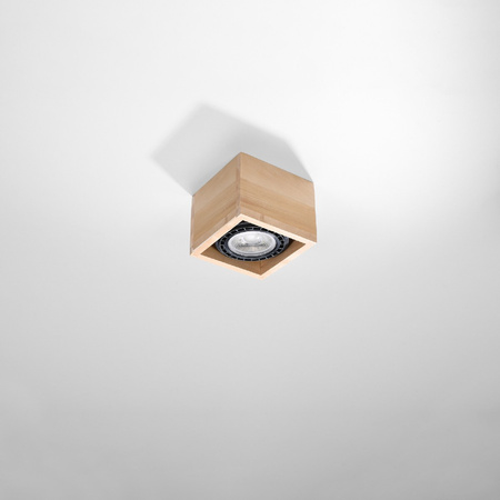 Anbauleuchte QUATRO GU10 Halogen Holzwürfel SOLLUX