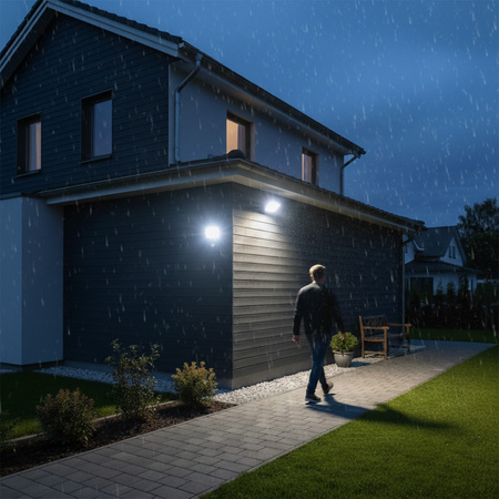 LED-Strahler Halogen-Außenstrahler 20W 6500K 1800lm IP65 mit Bewegungs- und Dämmerungssensor FLOODLIGHT LUX OSRAM