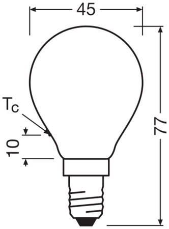 3x LED-Glühbirne P45 Ball E14 5.9W = 60W 806lm 6500K Cold 300° BASE Osram
