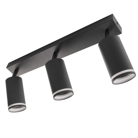 LED PARIS 3 x GU10 Schwarz GOLDLUX (Polux) LED-Decken-/Wandleuchte