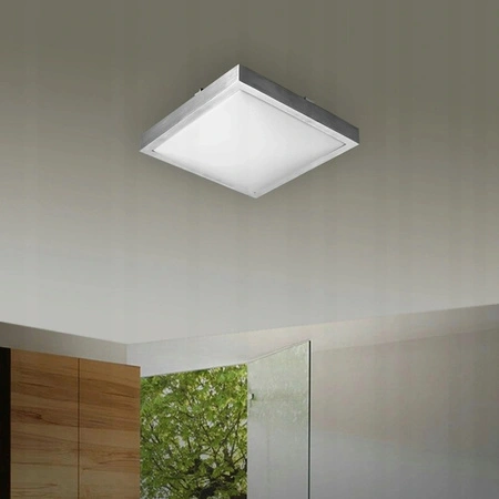 Deckenaufbauleuchte LED Panel 18W 4000K Silber Solen IP44 Quadratisch