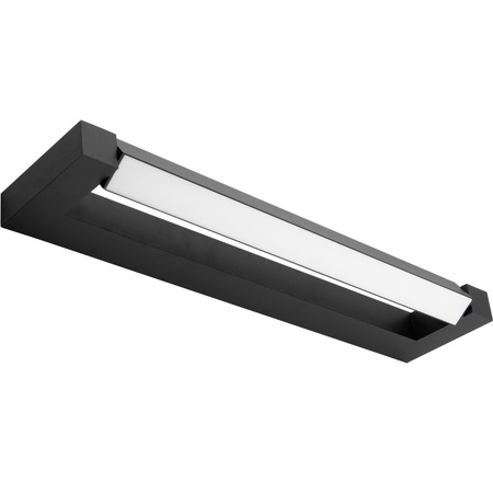 LOVIS Spiegelleuchte LED Badezimmer Wandleuchte 24W 1680lm Schwarz Neutral 120cm IP44 360°