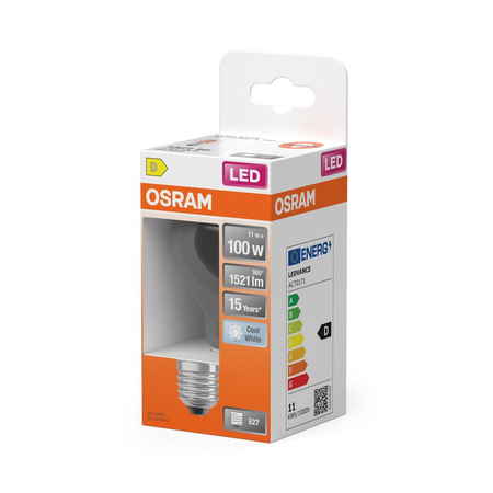 E27 A60 LED Lampen 11W = 100W 1521lm 4000K Neutral 300° OSRAM STAR Filament