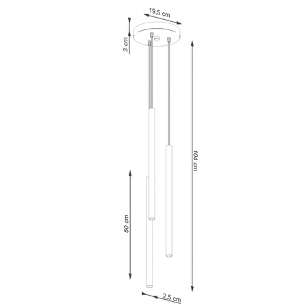 Hängelampe Tuba Spot 3x G9 Olive Pastelo Ocean Green SL.1521 Sollux