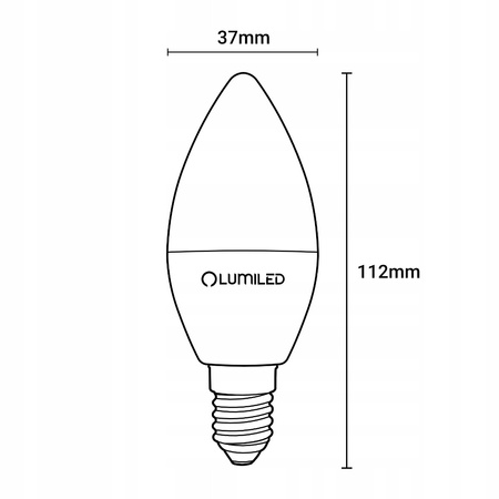 LED Lampen E14, Kerzenform Lampe B35 10W = 75W 1055lm 180° 6500K kalt LUMILED