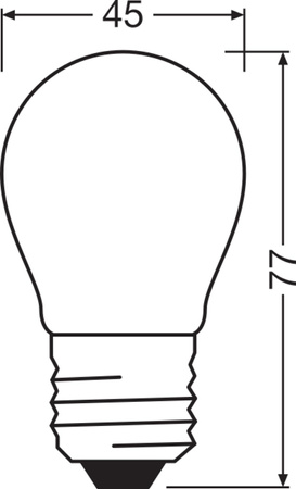LED Lampen P45 E27 4.8W = 40W 470lm 2700K Warmweiß FILAMENT DIMMABLE LEDVANCE