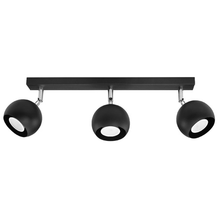 OCULARE Deckenleuchte 3xGU10 Reflektor Halogen Leuchte Beweglich 45cm Schwarz SOLLUX