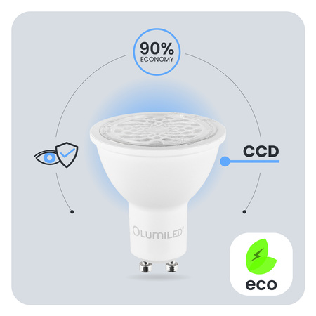 LED Lampen GU10, Glühbirne verstellbar 6W = 50W 580lm 24° 36° 60° 6500K kalt LUMILED