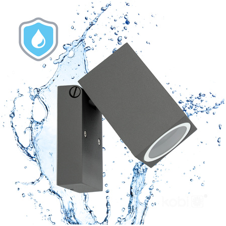 LED-Gartenleuchte QUAZAR 15 GU10 IP44 KOBI ALUMINIUM GRAU