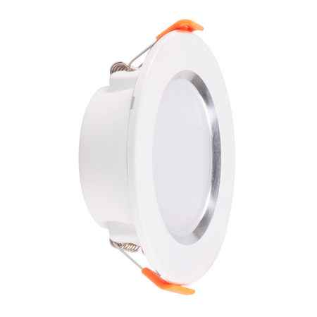 Deckeneinbauleuchte ZOE LED 4.8W 4000K Rundes Netz weiß + silberweißer Ring