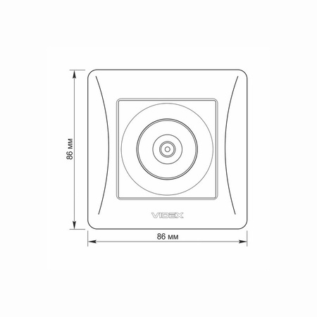 Einzelne Antennensteckdose, Unterputz, weiß BINERA VIDEX