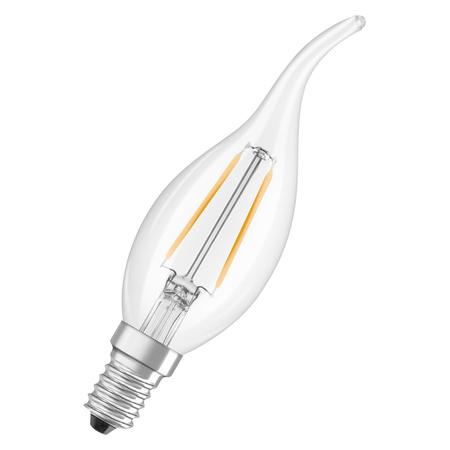 LED-Lampe B35 E14 Kerze 1.8W = 25W 250lm 2700K Warm 300° Glühfaden STAR CLASSIC Osram