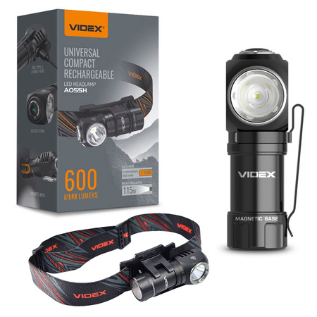 Wiederaufladbare wasserdichte LED-Kopftaschenlampe 10W 600lm 5700K A055H VIDEX