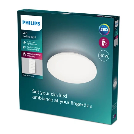 Plafond LED-Deckenleuchte 40W CCT 2700-6500K DIMMABLE 47cm IZSO + PHILIPS PILOT