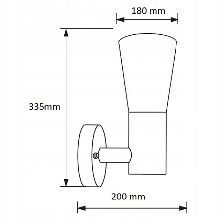 Gartenleuchte LED Wandleuchte BELLA E27 Chrom Volteno
