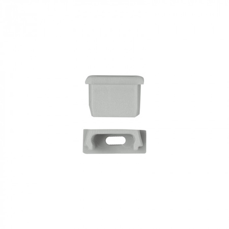 LED-Anbauprofil aus Aluminium eloxiert 1m mit mattiertem Diffusor für LED-Streifen + Endkappen Ecolight N-Serie