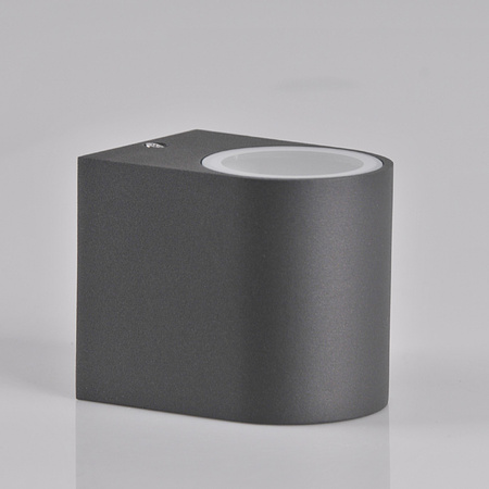 Außenwandleuchte mit LED 1x GU10 BOSTON GOLDLUX (Polux) ALUMINIUM GRAY oval