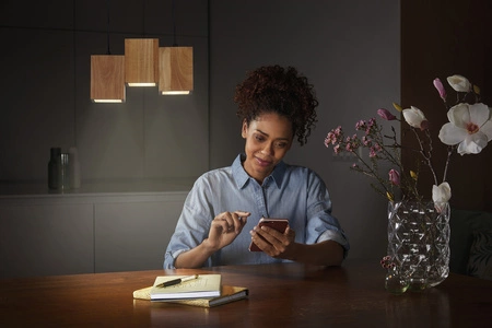 LED-Deckenleuchte 21W SMART+ WiFi CCT Dimmbare Holzpendelleuchte LEDVANCE