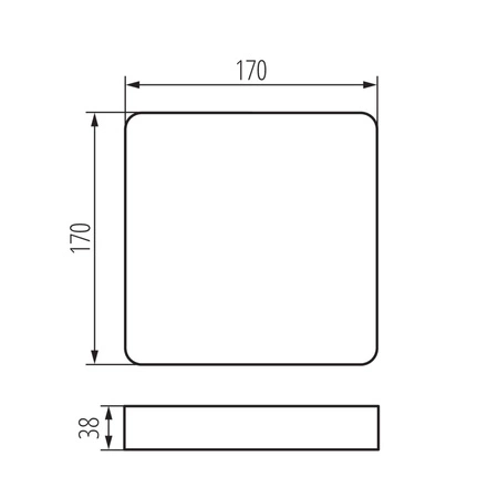 Downlight-Rahmen TAVO LED 18W Quadratisch Weiß KANLUX