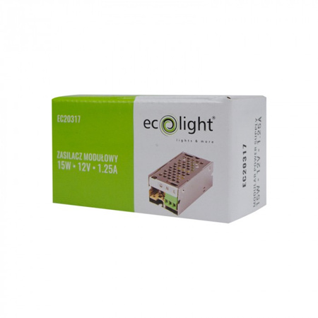 Modulares Netzgerät für LED-Streifen 15W 12V 1.25A IP20 SLIM Ecolight