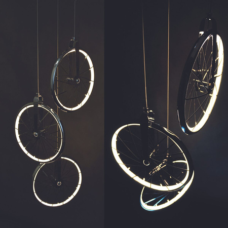 Ikonische hängende LED-DECKENLEUCHTE 3x BICYKL 33W 3000K Chrom GOLDLUX (Polux)