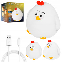 LED Kinder Tisch Schreibtisch Nachtlicht 1W 17lm 3000K Warm 360° Weiß Huhn Masterled