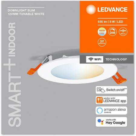 LED-DOWNLIGHT 4.5W 550lm CCT 12cm SMART+ WIFI LEDVANCE Einbau-Panel-Leuchte