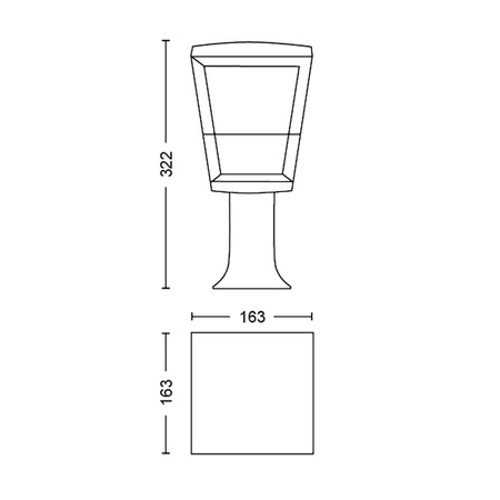 Philips HUE Econic Garten-Säule 17441/30/P7 37cm