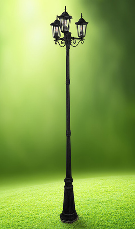 Garten Park Stehlaterne Lampe LIGURIA GOLDLUX (Polux) 3X E27 schwarz 2.5m