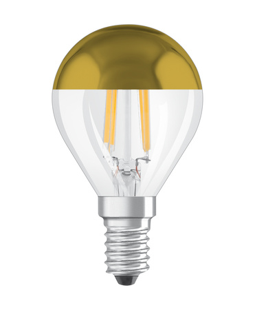 LED-Lampe P45 Ball E14 4W = 34W 380lm 2700K Warm 300° Gold Retrofit Glühfaden CLASSIC Osram