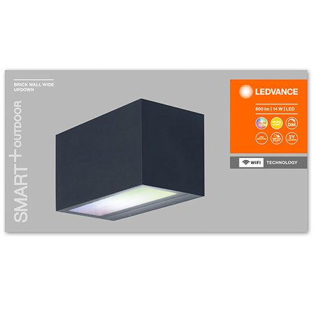 LEDVANCE SMART+ BRICK MULTICOLOR Fassadenwandleuchte 14W 600lm WARME FARBE + RGB