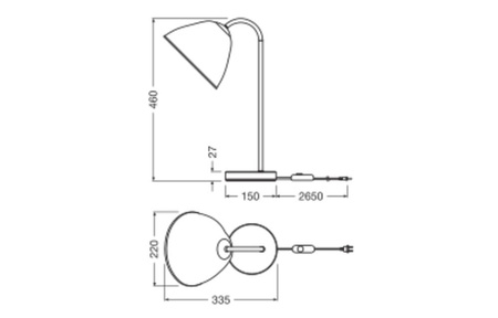 Tischlampe Schreibtisch Leuchte Stehend Dekorativ E14 Weiß USB-C Dekor Ledvance