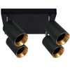 LED-Deckenleuchte Wand- und Deckenleuchte 4 xGU10 MARIBEL Schwarz GOLDLUX (Polux)