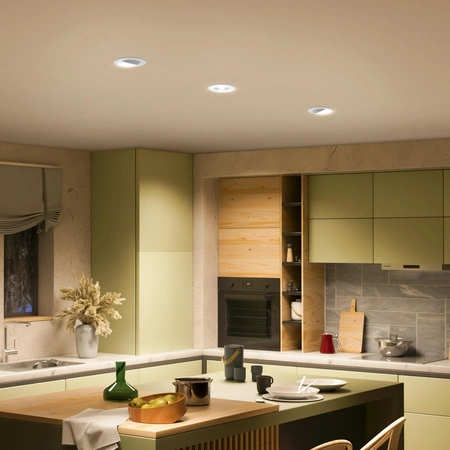 3x LED-Einbauleuchte 5W 550lm 4000lm Neutral Neutral Moving Round White Dimmbar 3-STEP SceneSwitch Cilantro Philips