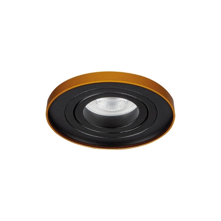 KANLUX TINY BORD GU10/GU5.3 Kreisförmige Deckeneinbauleuchte Schwarz und Gold