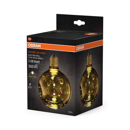 LED-Lampe E27 Sphere 3.5W 300lm 2700K Warm Dekorativ Gold ELECTRO GLASS SMALL Osram