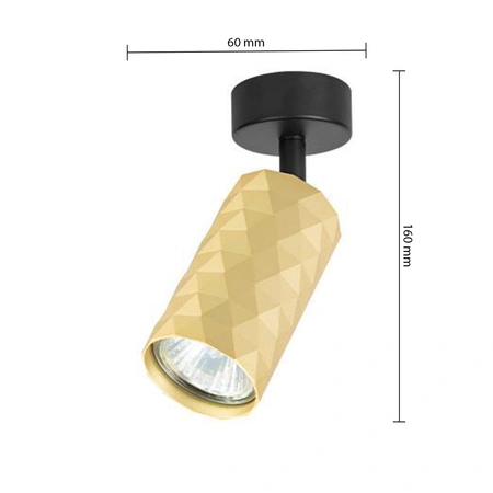 Wandlampe Spotlight Wandlampe GU10 Moving Black Gold Glamour Masterled
