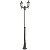 Outdoor-Gartenlampenmast LATERNE E27 Retro Classic OGMWN 2 195-295 cm schwarz Su-Ma
