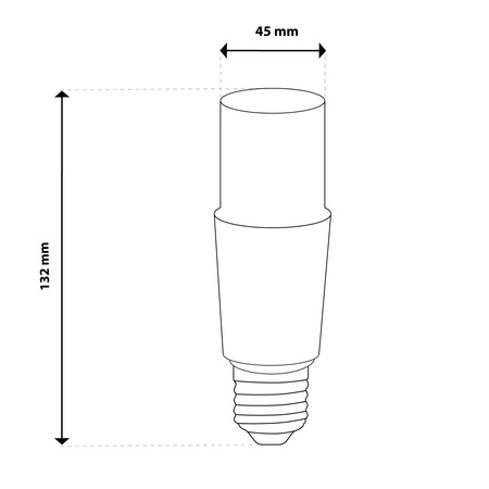 6x LED-Glühbirne E27 Tubular T45 13W = 100W 1521lm 3000K Warm 200° LUMILED