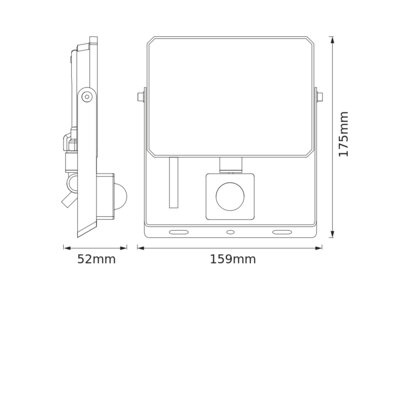 LED-Strahler Halogen-Außenstrahler 30W 4000K 2700lm IP65 mit Bewegungs- und Dämmerungssensor FLOODLIGHT LUX OSRAM