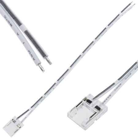 Verbinder für COB-LED-Streifen 10 mm 1-seitig mit 150 mm Kabel