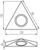 Dreieckige Unterschrank-Möbelspotleuchte ZEPO Mattchrom G4 Kanlux